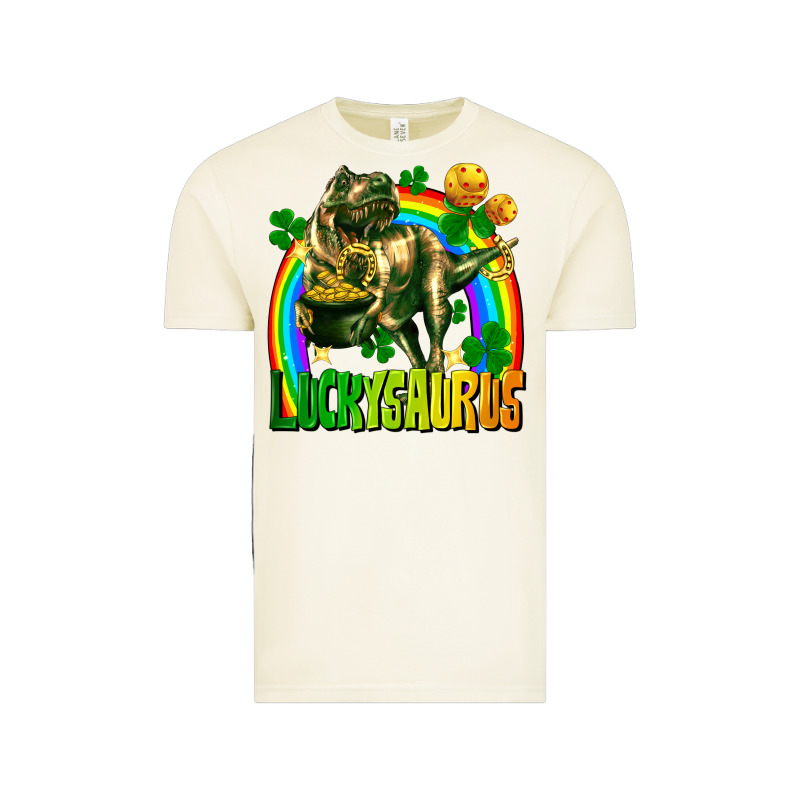 Luckysaurus St. Patricks Day Vintage Tee by FaDigitalArtStudio | Teevron