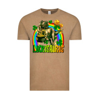 Vintage Coffee luckysaurus St. Patricks Day Vintage Tee - FaDigitalArtStudio