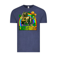 Vintage Denim luckysaurus St. Patricks Day Vintage Tee - FaDigitalArtStudio