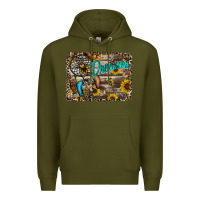 Army Green dreamer Premium Hoodie - RacoonDesign