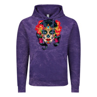 Cloud Purple sugar skull Vintage Hoodie - BundleAndBundleShop