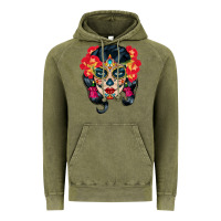 Vintage Olive sugar skull Vintage Hoodie - BundleAndBundleShop