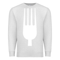 Oatmeal Heather kitchen utensil fork simple easy halloween party costume long sleeve t Premium Sweatshirt - baoMotion