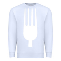 White kitchen utensil fork simple easy halloween party costume long sleeve t Premium Sweatshirt - baoMotion