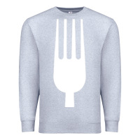 Heather Grey kitchen utensil fork simple easy halloween party costume long sleeve t Premium Sweatshirt - baoMotion