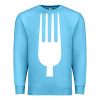Ocean Blue kitchen utensil fork simple easy halloween party costume long sleeve t Premium Sweatshirt - baoMotion