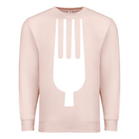 Pale Pink kitchen utensil fork simple easy halloween party costume long sleeve t Premium Sweatshirt - baoMotion