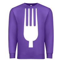 Purple kitchen utensil fork simple easy halloween party costume long sleeve t Premium Sweatshirt - baoMotion