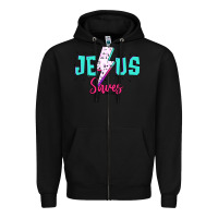 Black jesus saves Zipper Hoodie - JahusDesignShop
