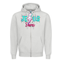 Dove Grey jesus saves Zipper Hoodie - JahusDesignShop