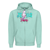 Seafoam jesus saves Zipper Hoodie - JahusDesignShop