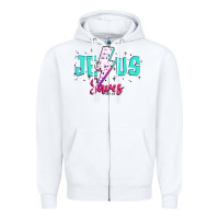 White jesus saves Zipper Hoodie - JahusDesignShop