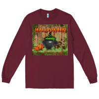 Burgundy halloween tumbler Long Sleeve Tee - BundleAndBundleShop
