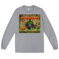 Heather Grey halloween tumbler Long Sleeve Tee - BundleAndBundleShop