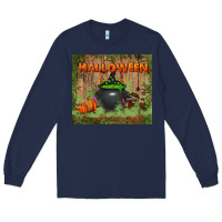 Navy halloween tumbler Long Sleeve Tee - BundleAndBundleShop