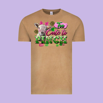 Too Cute To Pinch Vintage Tee Designed By Fadigitalartstudio