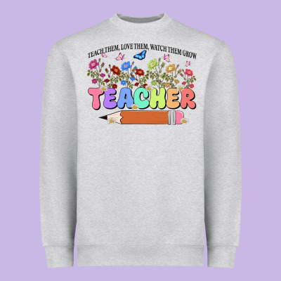Teacher Wildflowers Kopyası Heavyweight Sweatshirt Designed By Jahusdesignshop