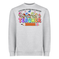 Heather Grey teacher wildflowers kopyası Heavyweight Sweatshirt - JahusDesignShop