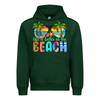Forest Green life is better at the beach Urban Hoodie - RanaPortraitStore