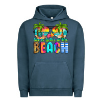 Pigment Midnight Navy life is better at the beach Urban Hoodie - RanaPortraitStore