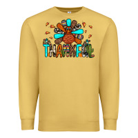 Antique Gold thankful turkey Premium Sweatshirt - JahusDesignShop