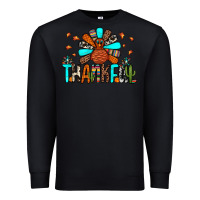 Black thankful turkey Premium Sweatshirt - JahusDesignShop
