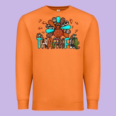 Thankful Turkey Premium Sweatshirt Designed By Jahusdesignshop