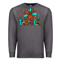 Charcoal Heather thankful turkey Premium Sweatshirt - JahusDesignShop
