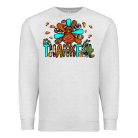 Oatmeal Heather thankful turkey Premium Sweatshirt - JahusDesignShop