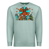Seafoam thankful turkey Premium Sweatshirt - JahusDesignShop
