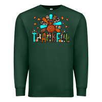 Sports Green thankful turkey Premium Sweatshirt - JahusDesignShop