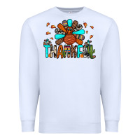 White thankful turkey Premium Sweatshirt - JahusDesignShop