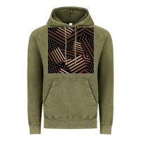 Vintage Olive melanin american flag seamless pattern Vintage Hoodie - BundleAndBundleShop