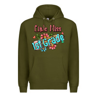 Army Green little miss first grade Premium Hoodie - Jasminsmagicworld