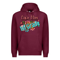 Burgundy little miss first grade Premium Hoodie - Jasminsmagicworld