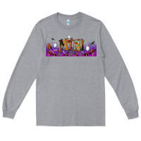 Heather Grey halloween mini libbey glass Long Sleeve Tee - BundleAndBundleShop