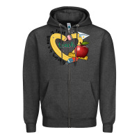 Charcoal Heather teaching is a work of heart Zipper Hoodie - JahusDesignShop