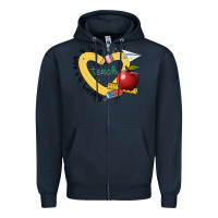 Navy teaching is a work of heart Zipper Hoodie - JahusDesignShop