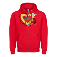 Red teaching is a work of heart Zipper Hoodie - JahusDesignShop