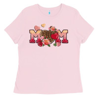 Bubblegum Pink Valentine's Day mom Ladies Tee - FaDigitalArtStudio
