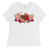 White Valentine's Day mom Ladies Tee - FaDigitalArtStudio