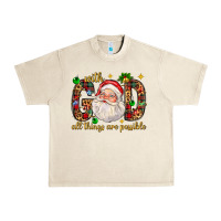 Sandshell with god all things are possible with santa claus bbs Urban Heavy Tee - BundleAndBundleShop