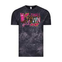 Cloud Black small town girl with flowers bbs Vintage Tee - BundleAndBundleShop