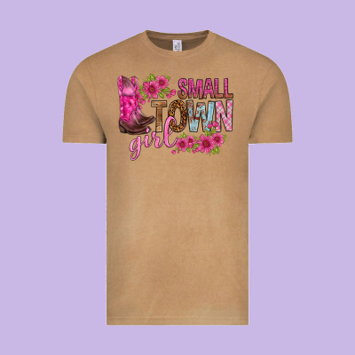 Small Town Girl With Flowers Bbs Vintage Tee Designed By Bundleandbundleshop