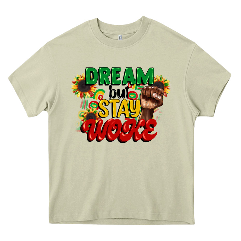 Dream But Stay Woke Juneteenth Heavy Core Tee by CowGirlArtShop | Teevron