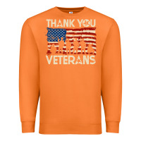 Carrot Thank You Veterans American Flag Patriotic Premium Sweatshirt - baoMotion