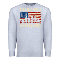 Heather Grey Thank You Veterans American Flag Patriotic Premium Sweatshirt - baoMotion