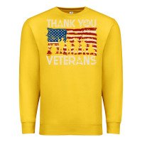 Lemon Thank You Veterans American Flag Patriotic Premium Sweatshirt - baoMotion