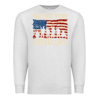 Oatmeal Heather Thank You Veterans American Flag Patriotic Premium Sweatshirt - baoMotion