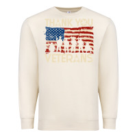 Sandshell Thank You Veterans American Flag Patriotic Premium Sweatshirt - baoMotion